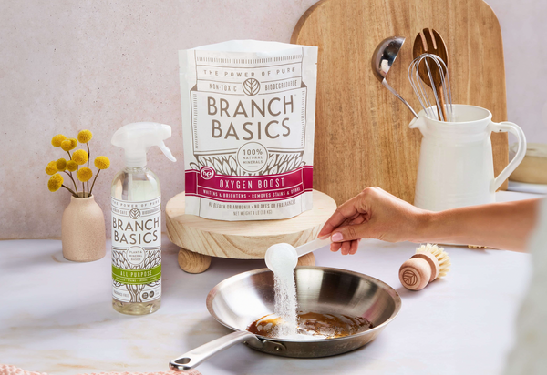 How to clean stainless steel pots and pans naturally with Branch Basics
