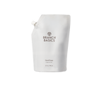 A pouch of Branch Basics Gel Hand soap, displayed on a transparent background.