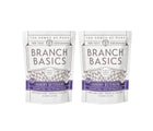 Two pouches of Branch Basics Laundry Detergent displayed on a white background.