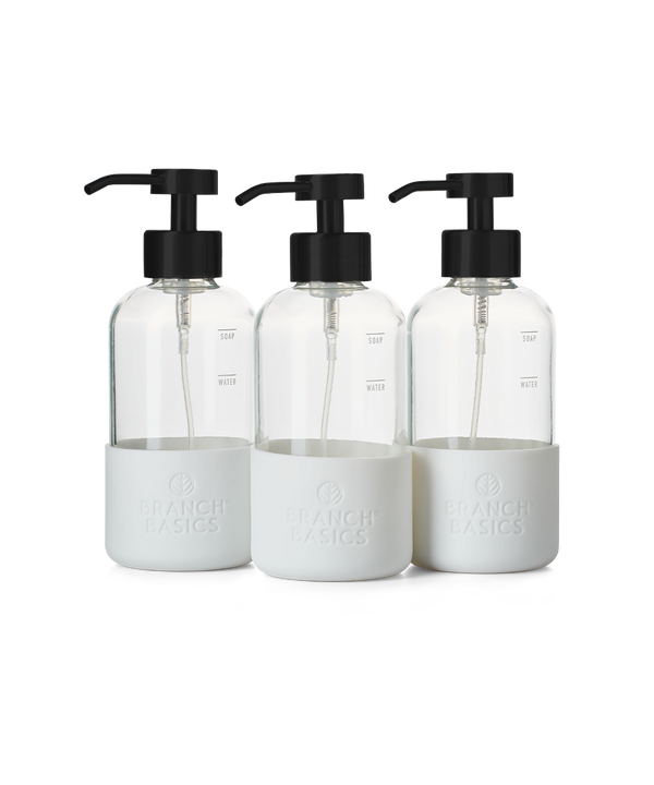 Foaming Wash Bottle (3 Pack / Glass / Matte Black) - View 1
