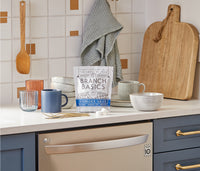 A pouch of Branch Basics Dishwasher Tablets displayed on a kitchen counter. - Thumbnail View 4
