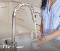 A GIF featuring step-by-step instructions that tell users how to fill Glass Branch Basics bottles. - Thumbnail View 4
