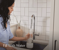 A GIF featuring step-by-step instructions that tell users how to fill a Glass Branch Basics Laundry bottle. - Thumbnail View 4
