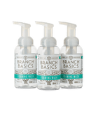 A trio of refillable Plastic Foaming Wash Bottles, displayed on a transparent background.