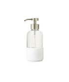 A single refillable Glass Foaming Wash Bottle with a Brushed-Chrome pump, displayed on a transparent background.