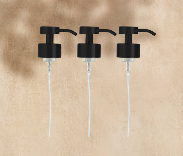 Foaming Wash Pumps for Glass Bottle (3 Pack) (Matte Black / 3 Pack) - View 1
