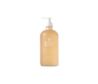 A glass bottle of Branch Basics Gel Hand soap, displayed on a transparent background.
