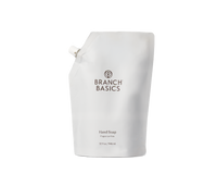 A pouch of Branch Basics Gel Hand soap, displayed on a transparent background. - Thumbnail View 1
