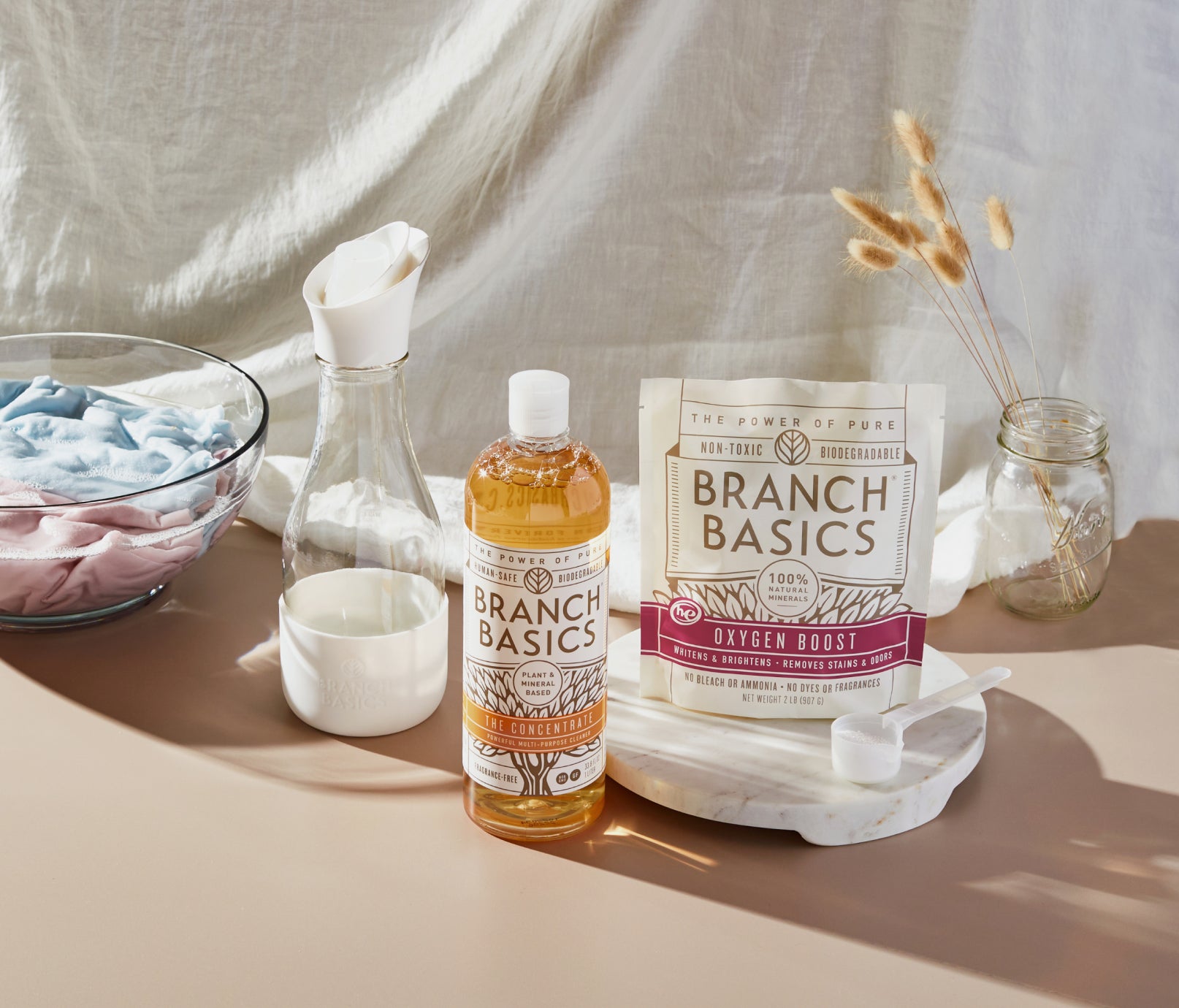 The Laundry Kit featuring a refillable Glass bottle, displayed on a neutral background. - View 2
