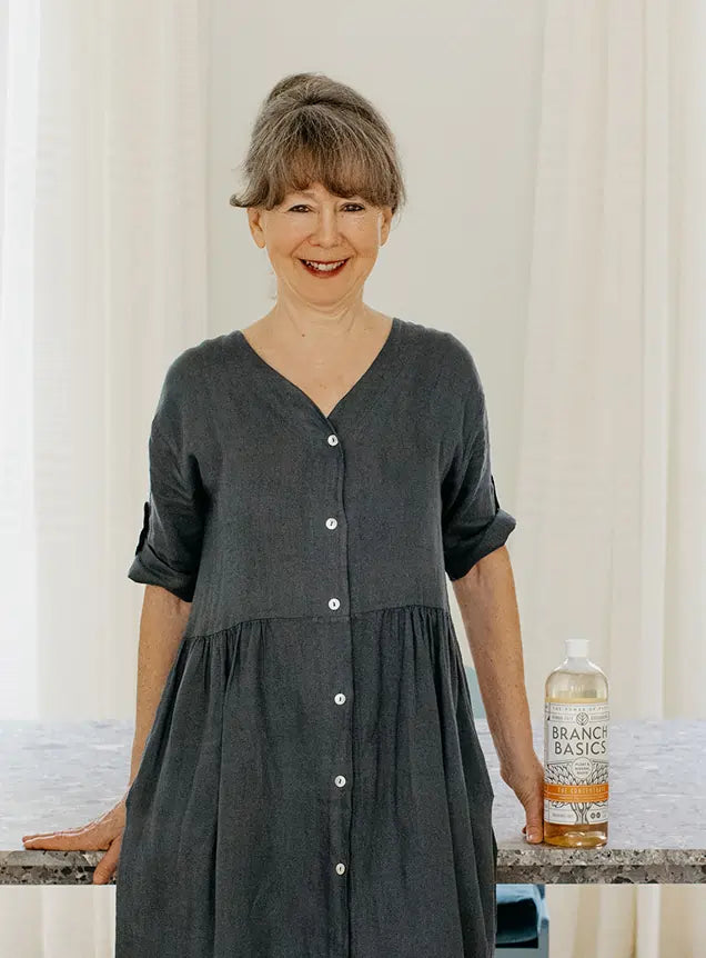 Marilee posed with a bottle of Branch Basics Concentrate
