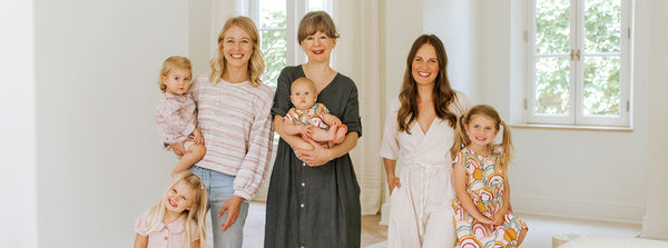 Founders Allison Evans, Marilee Nelson and Kelly Love with their children