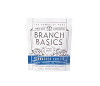 A pouch of Branch Basics Dishwasher Tablets. The packaging is white with blue and grey accents. - Thumbnail View 1
