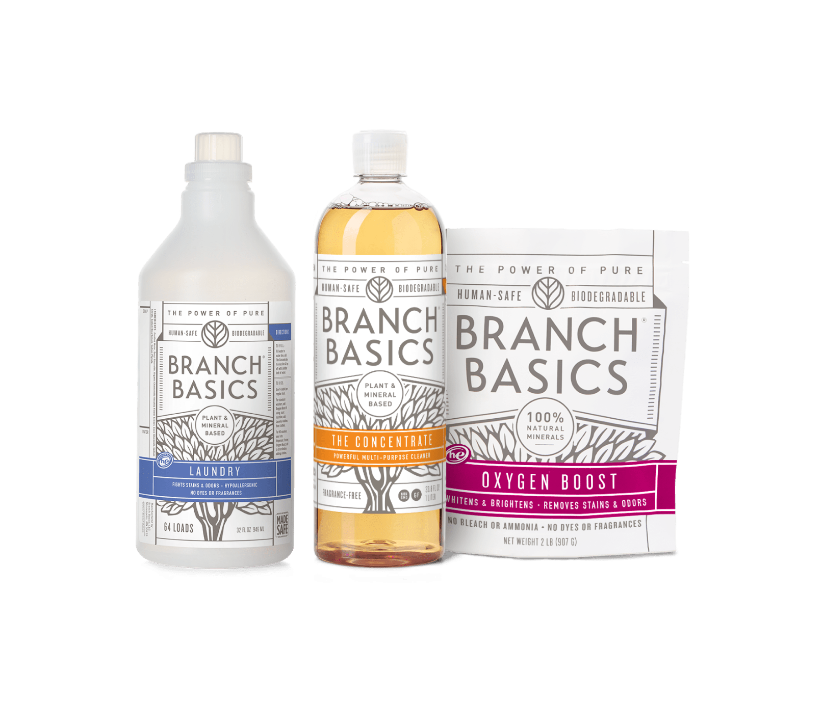 The Laundry Kit featuring a refillable Plastic bottle, displayed against a transparent background. - View 1
