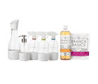The Premium Starter Kit featuring refillable Glass bottles, displayed against a transparent background.