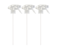 A trio of Bottle Spray Triggers, displayed on a transparent background. - Thumbnail View 1
