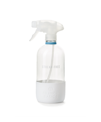 A refillable Glass Streak-Free bottle, used to dilute and dispense Branch Basics Concentrate with water, displayed on a transparent background. - Thumbnail View 1

