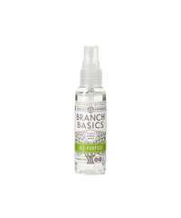 A mini-bottle of the Branch Basics All-Purpose spray, displayed on a transparent background. - Thumbnail View 1
