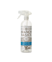 A refillable Plastic Streak-Free bottle, used to dilute and dispense Branch Basics Concentrate with water, displayed on a transparent background. - Thumbnail View 1
